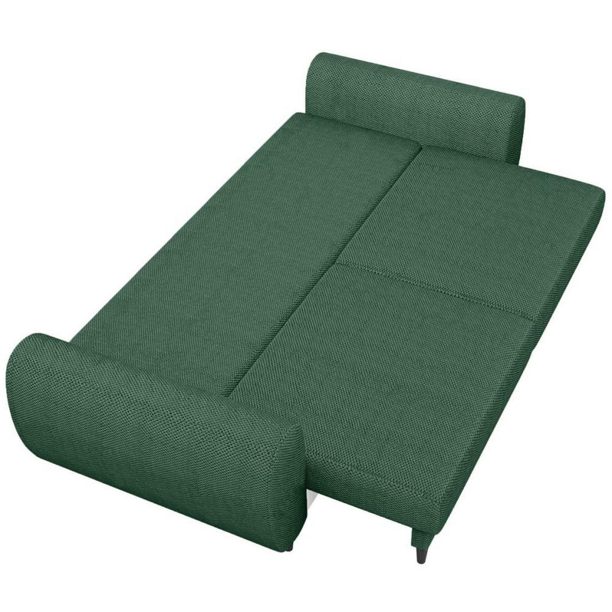3-SITZER SCHLAFSOFA Cortez grün - Schwarz/Grün, Textil (251/76/95cm) - Beautysofa