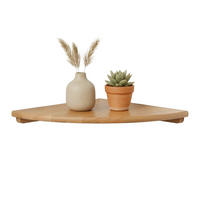 ECKREGAL - Hellbraun, Holz (18/3/18cm) - Relaxdays