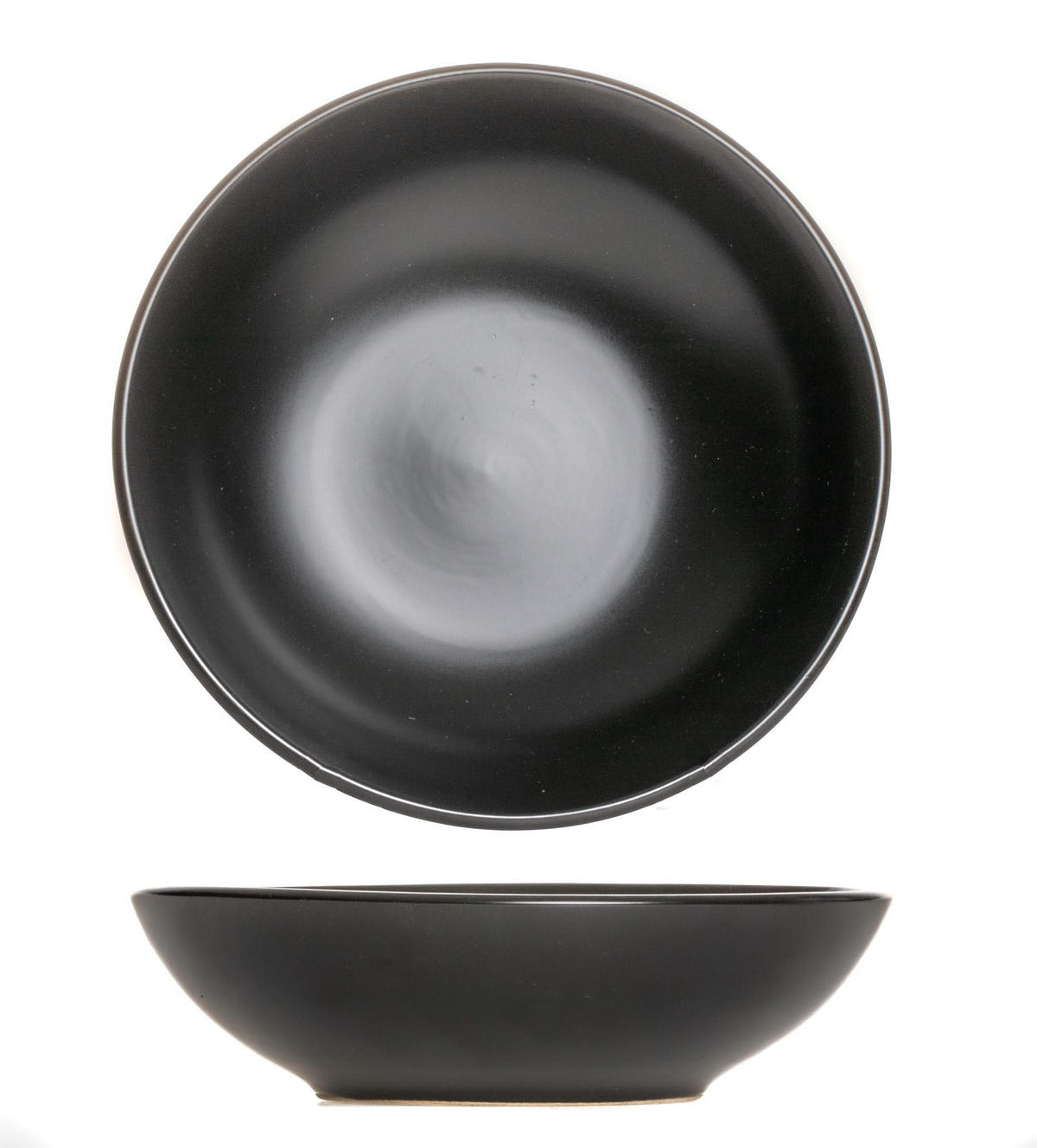 GESCHIRRSET18-TEILIG GESCHIRRSETBlack Tie - 18-teilig / 6 Personen - 6 Frühstücks-/Dessertteller, 6 tiefe Teller und 6 ESSTELLER - Schwarz, Keramik (2/2/1cm) - Studio Tavola