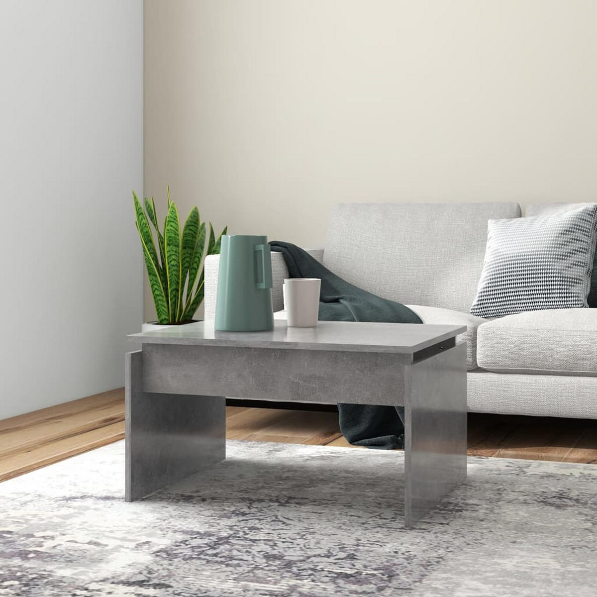 COUCHTISCH Betongrau 68x50x38 cm Holzwerkstoff - Grau, Holzwerkstoff (68/50/38cm) - furnicato