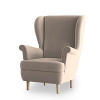 SESSEL LENTIO Ohrensessel Polstersessel, Beige - Beige, Holz/Holzwerkstoff (75/103/75cm) - MASSENO