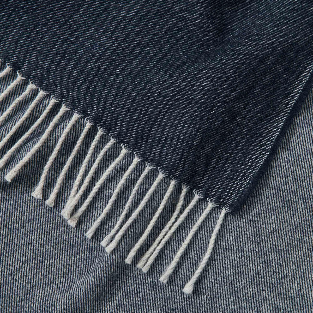 WOHNDECKEN Unisex LOGO THROW Blau Wolle - Blau, Textil (100/10/170cm) - GANT