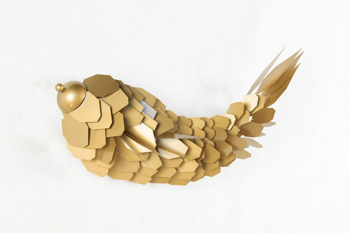 WANDDEKO Gold 70/34 cm - Goldfarben, Metall (2.42/34/10cm) - KUNSTLOFT