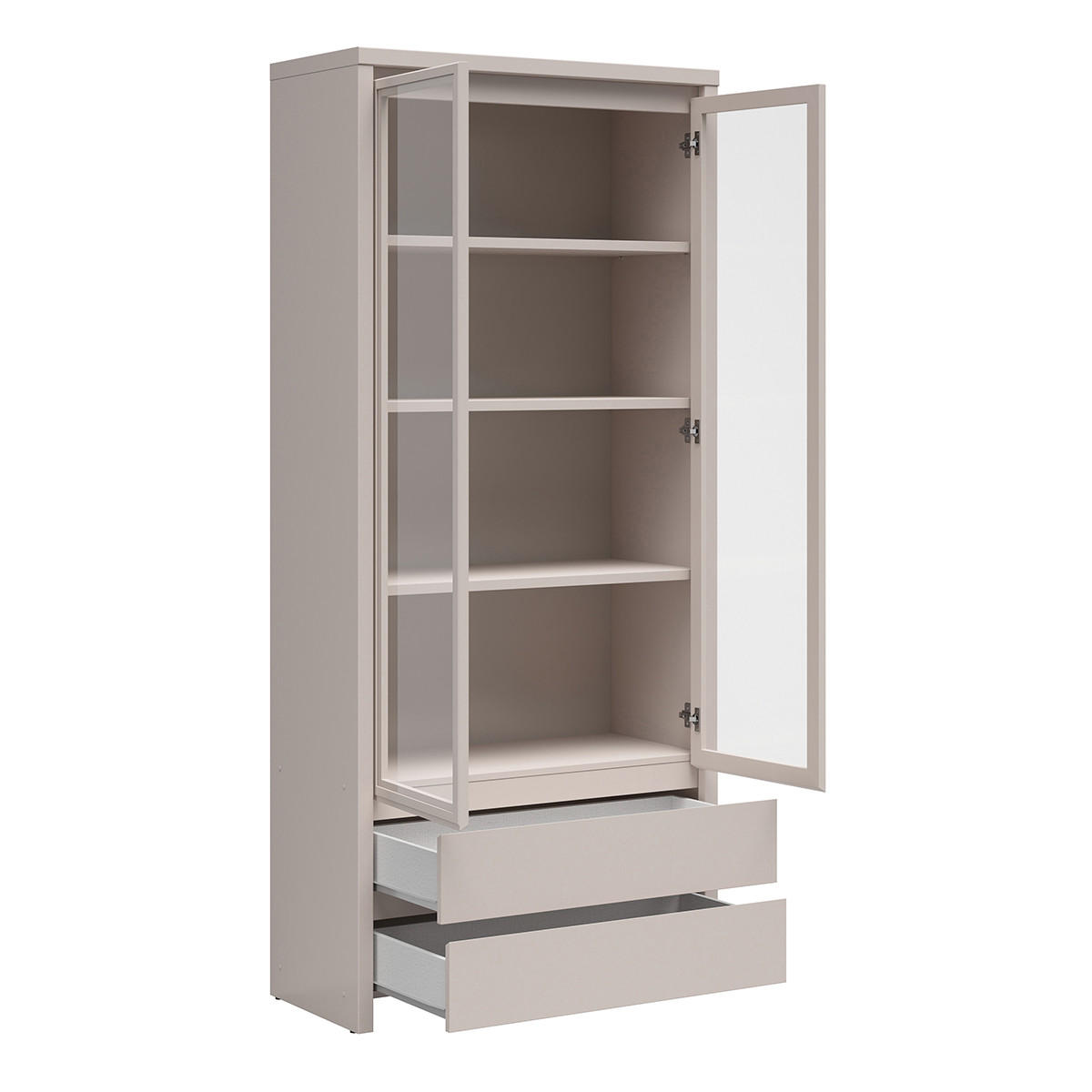 VITRÍNA Soren Kašmír - béžová, kompozitní dřevo (90/200.5/40.5cm) - Petits-meubles