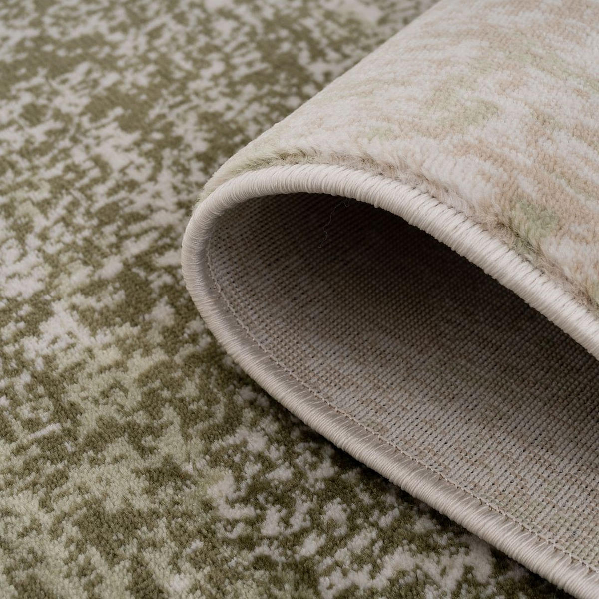 WEBTEPPICH Catalina Barrow Grün - Grün, Textil (160/231cm) - Kukoon Rugs