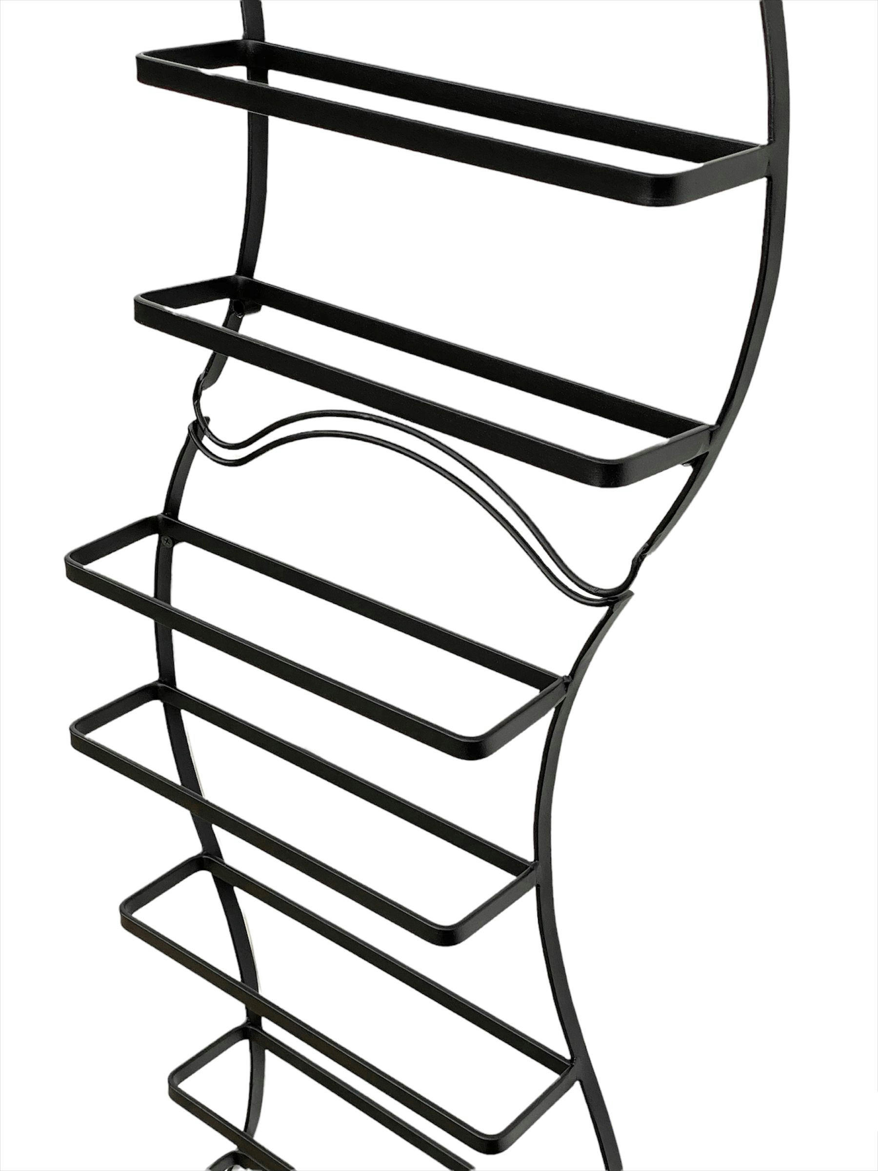 Thumbnail - DanDiBo Weinregal, Schwarz, Metall, 36x64x8 cm, Wohnzimmer, Regale, Weinregale