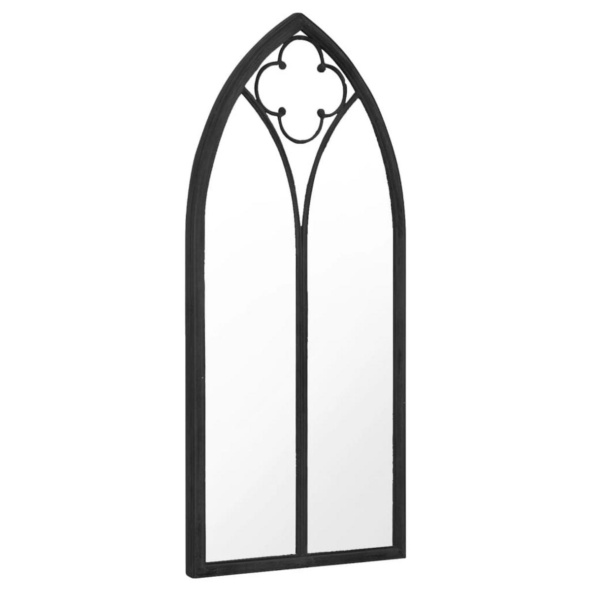 SPIEGEL Schwarz 70x30 cm Eisen für den Innenbereich - Schwarz, Metall (30/70/1cm) - furnicato
