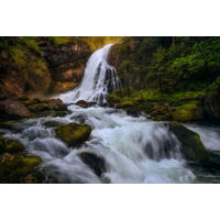 FOTOTAPETE Wasserfall 375 x 270 cm - Grün, Papier (375/270cm) - Sanders & Sanders