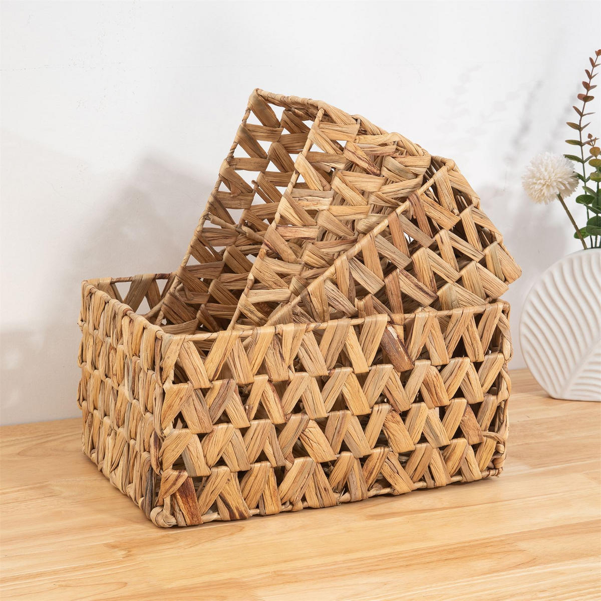 AUFBEWAHRUNGSKÖRBE TONOA 3er Set natur - Naturfarben, Naturmaterialien (36/18/25cm) - IDIMEX
