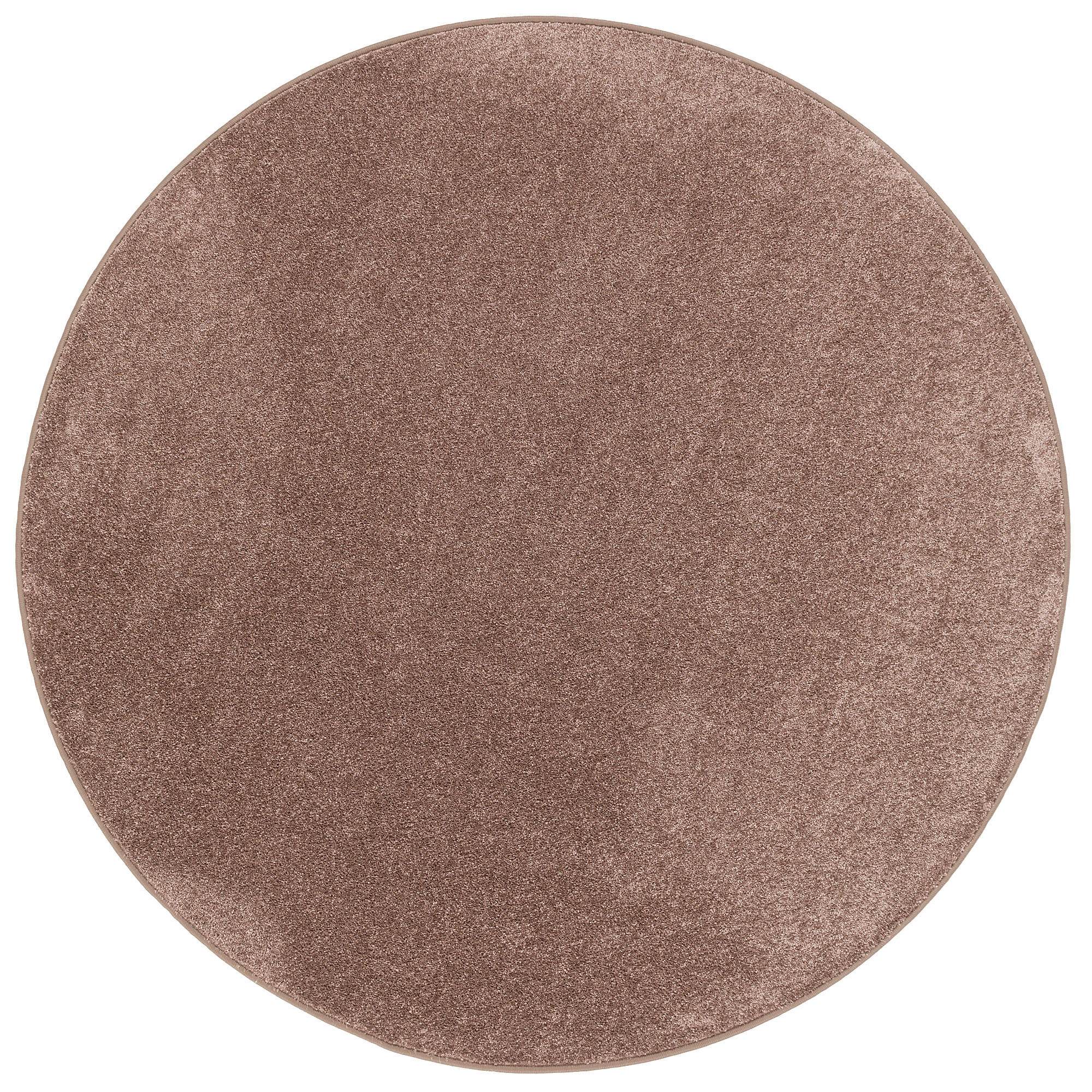 HOCHFLOR VELOURS TEPPICH LUNA RUND - Mokka, Textil (133/133cm) - Snapstyle