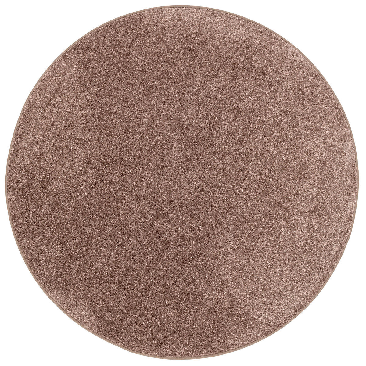 HOCHFLOR VELOURS TEPPICH LUNA RUND - Mokka, Textil (133/133cm) - Snapstyle