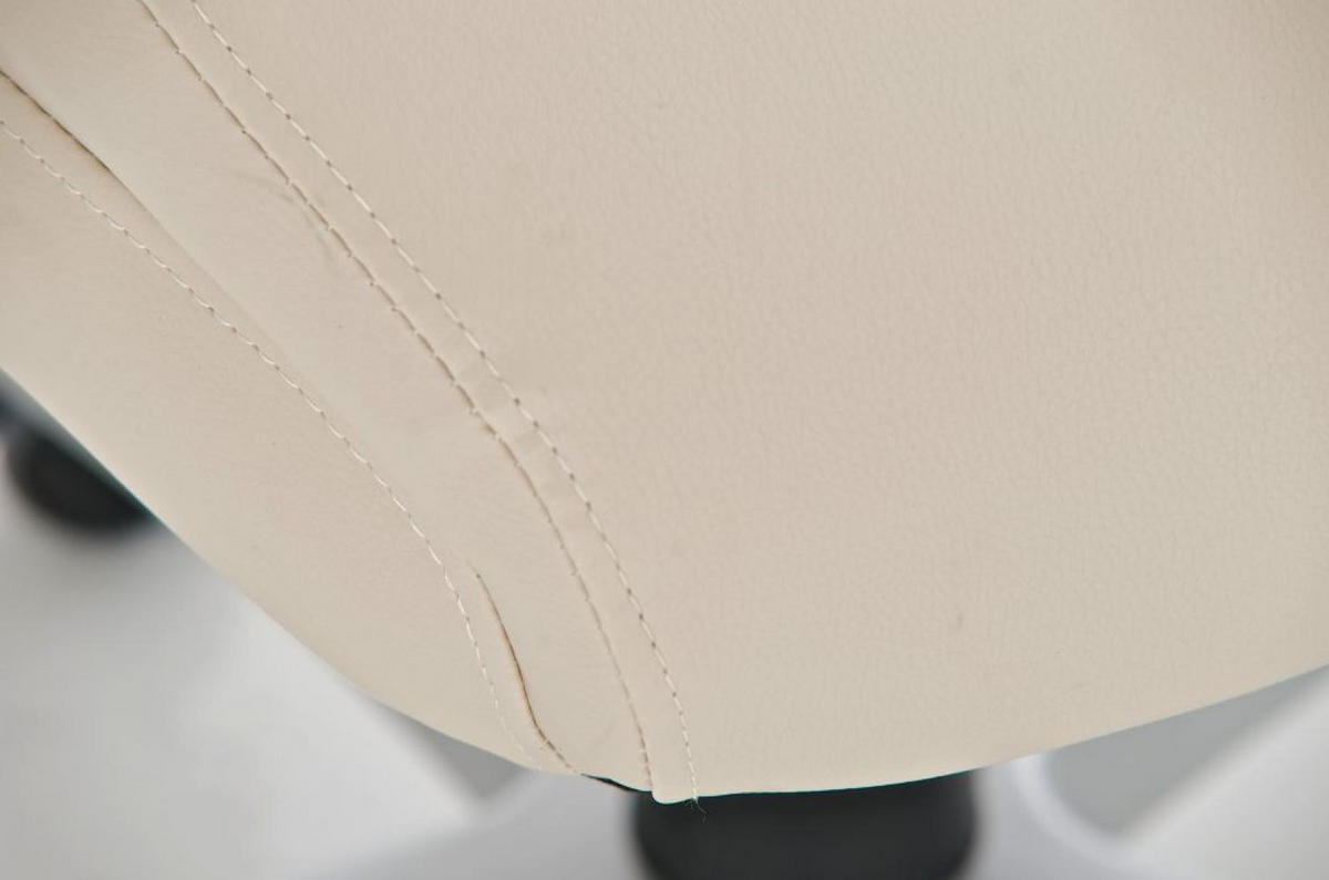 CHEFSESSEL Lederlook creme - Creme/Grau, Kunststoff/Textil (72/115/52cm) - CLP