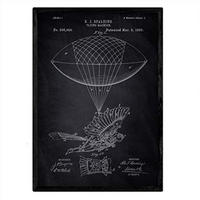 POSTER Menschlicher Zepelin Patent A3 Rahmenlos - Klar, Papier (29.7/5/42cm) - Nacnic