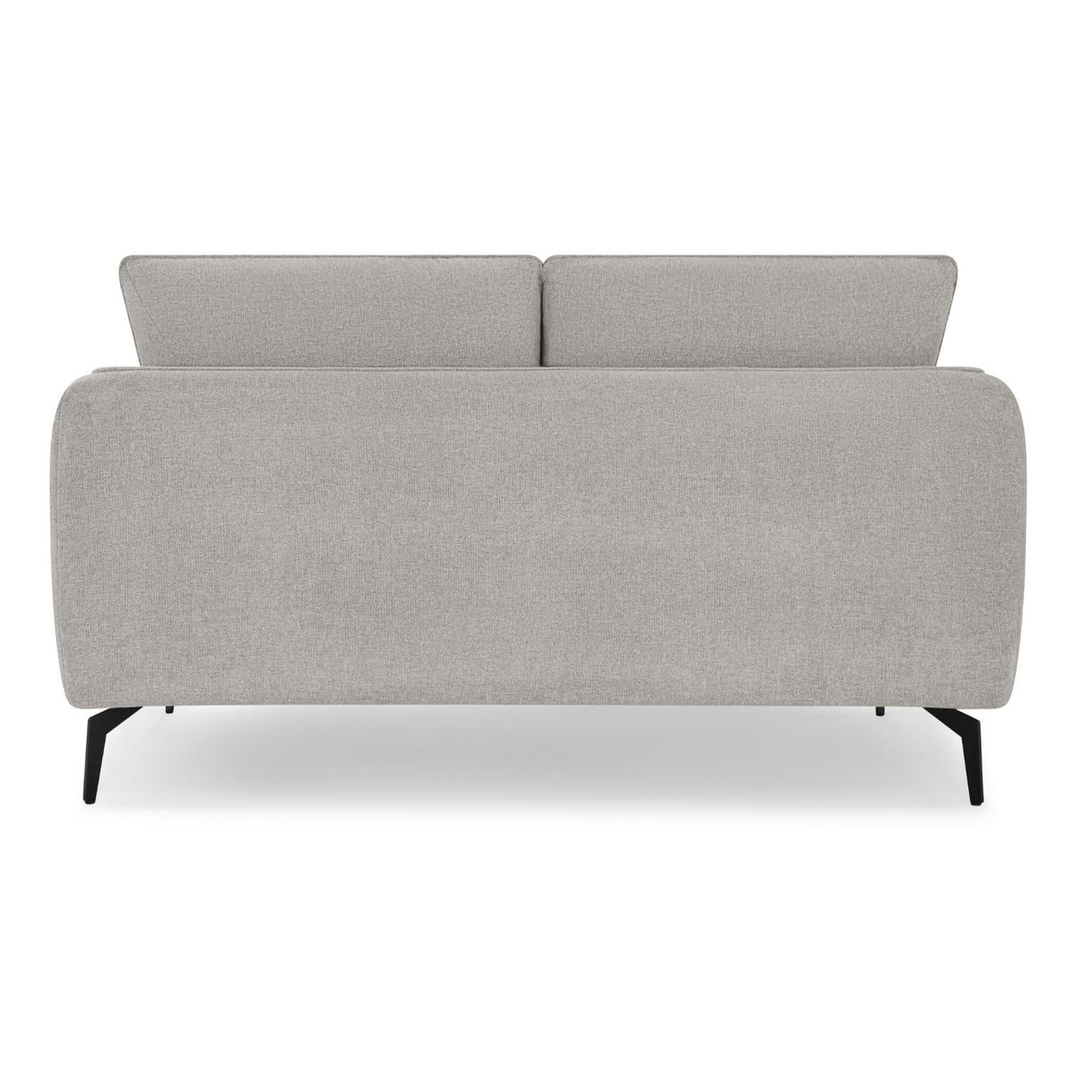 ZWEISITZER-SOFA Webstoff Grau - Schwarz/Grau, Textil/Metall (158/85/85cm) - Furnhouse