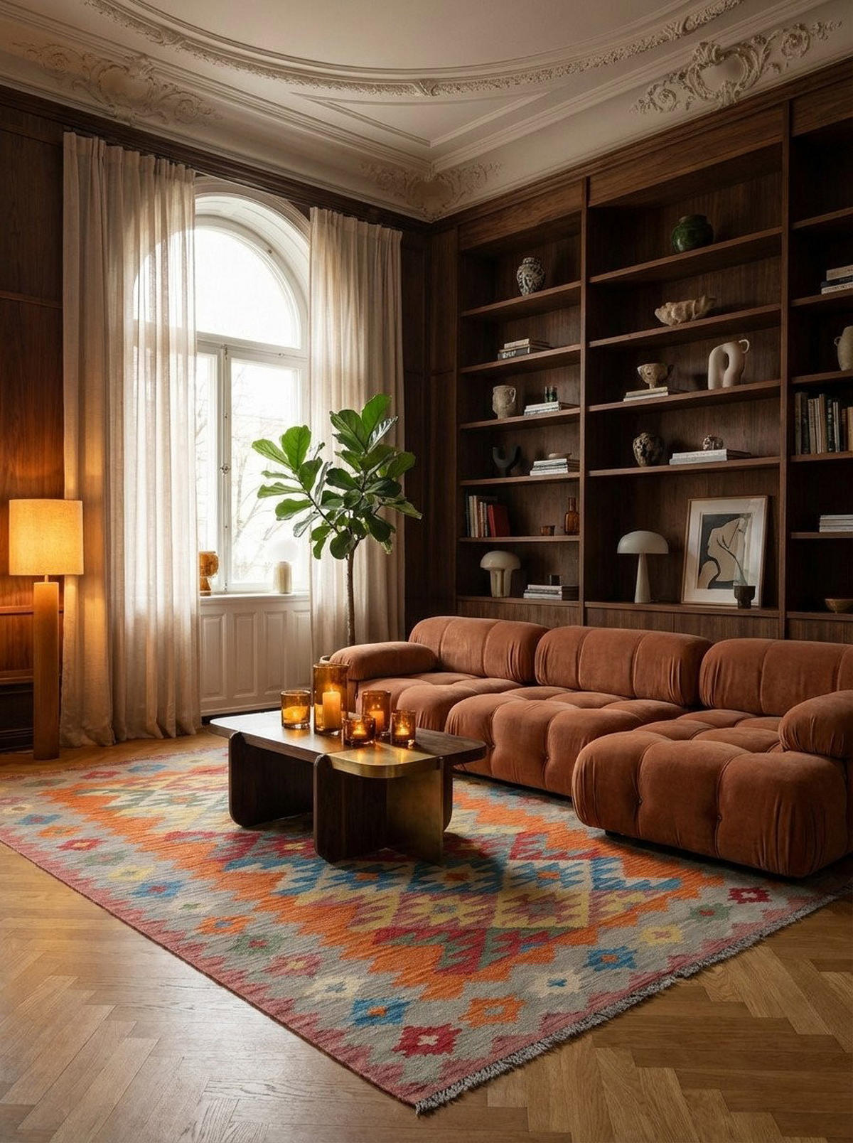 HANDWEBTEPPICH Kelim Gashgai Orange 246/170 cm Schurwolle - Orange, Textil (170/246cm) - Looma