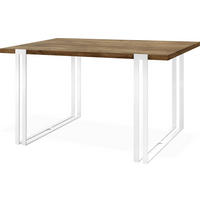 ESSTISCH Lilo rechteckig ausziehbar, Lefkas Eiche 160-260/90/76 cm - Alteiche/Weiß, Holzwerkstoff/Metall (160/90/76cm) - WFL GROUP