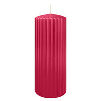 RILLEN KERZEN Magenta 200 x Ø 80 mm, 4 Stück - Magenta, Paraffin (8/20/20cm) - Wiedemann Kerzen