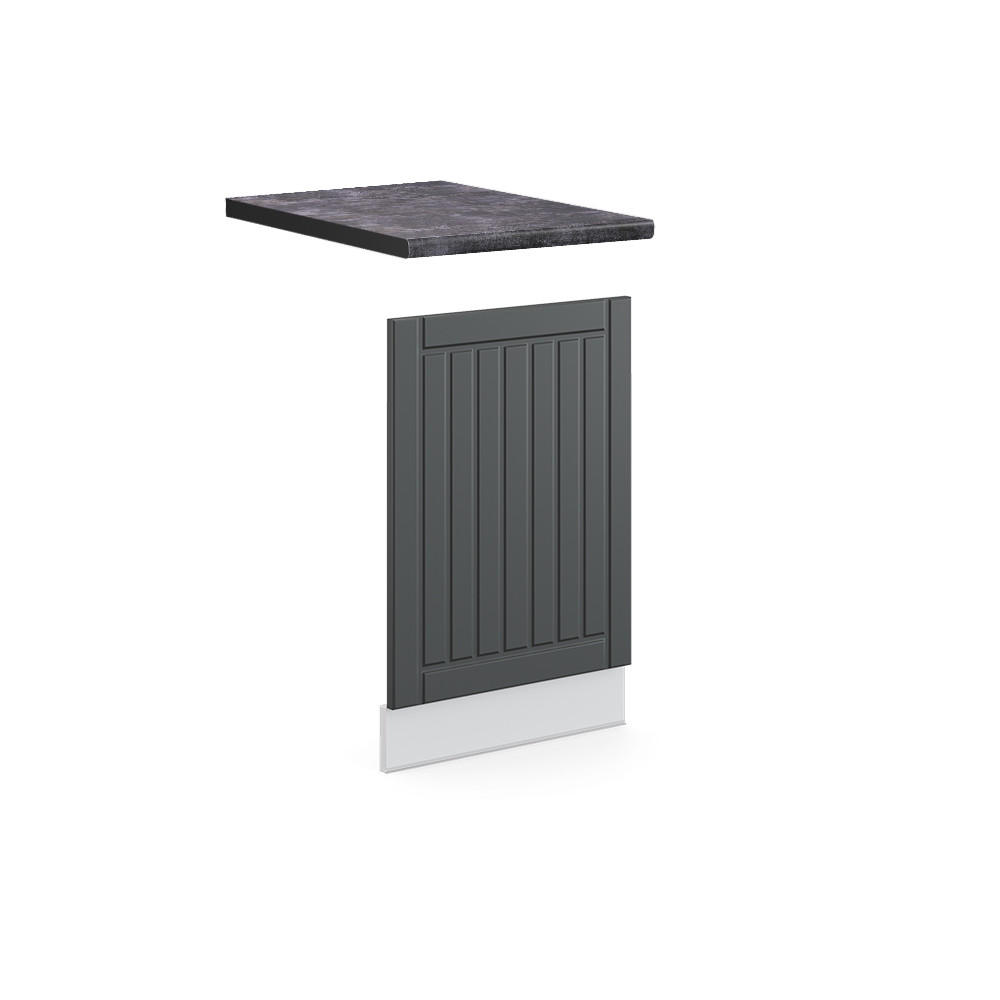 FRONTPANEL Fame-Line Antracit hus på landet 45 cm , AP Antracit Mörkgrå, Vit 67.4/45/60 cm