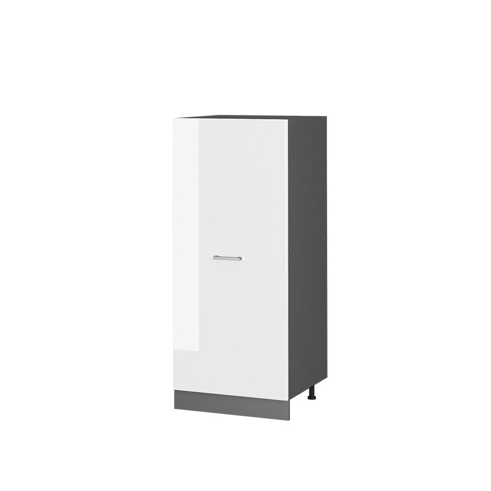 HOCHSCHRANK R-Line Weiß Hochglanz 60 cm - Weiß Hochglanz/Anthrazit, Holzwerkstoff (60/143/57cm) - Vicco