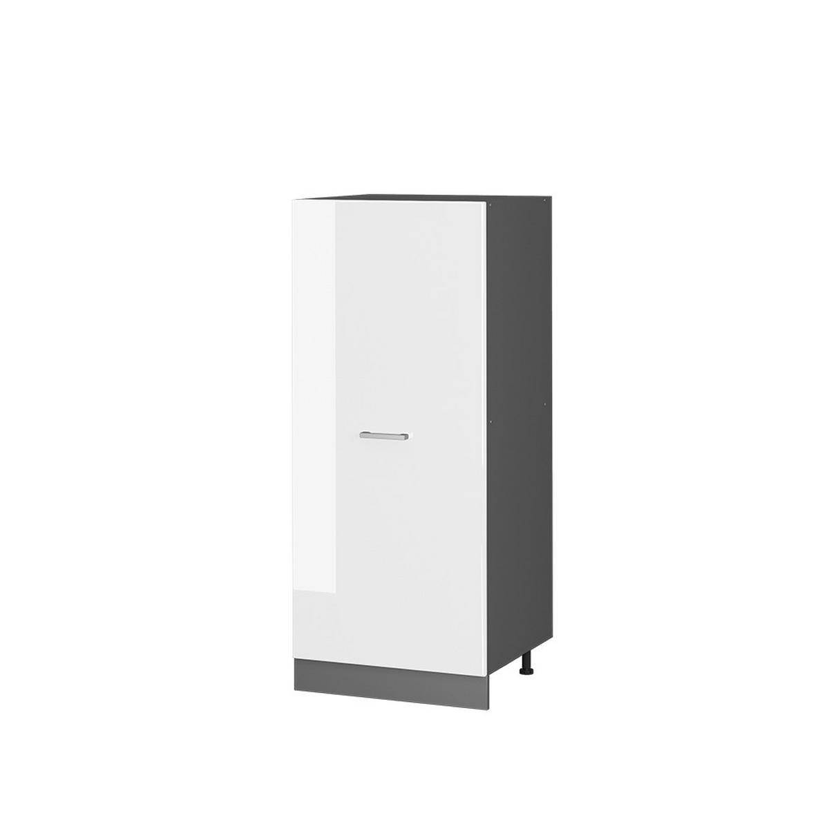 HOCHSCHRANK R-Line Weiß Hochglanz 60 cm - Weiß Hochglanz/Anthrazit, Holzwerkstoff (60/143/57cm) - Vicco