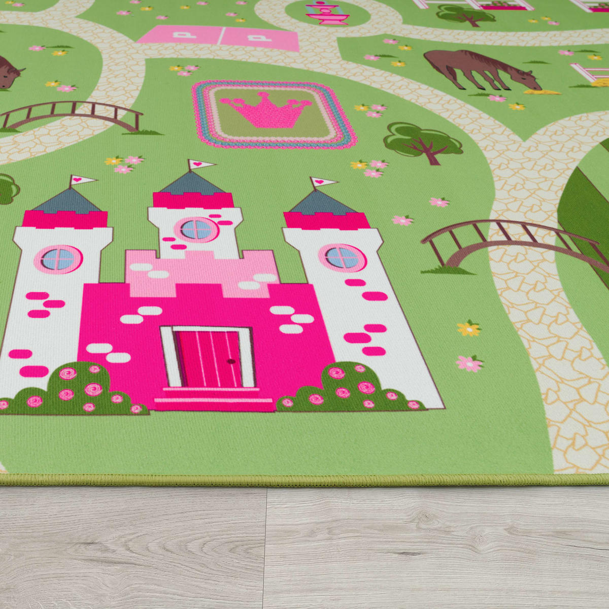 KINDERTEPPICH Grün 140 x 200 cm - Grün, Kunststoff (140/200cm) - TT Home