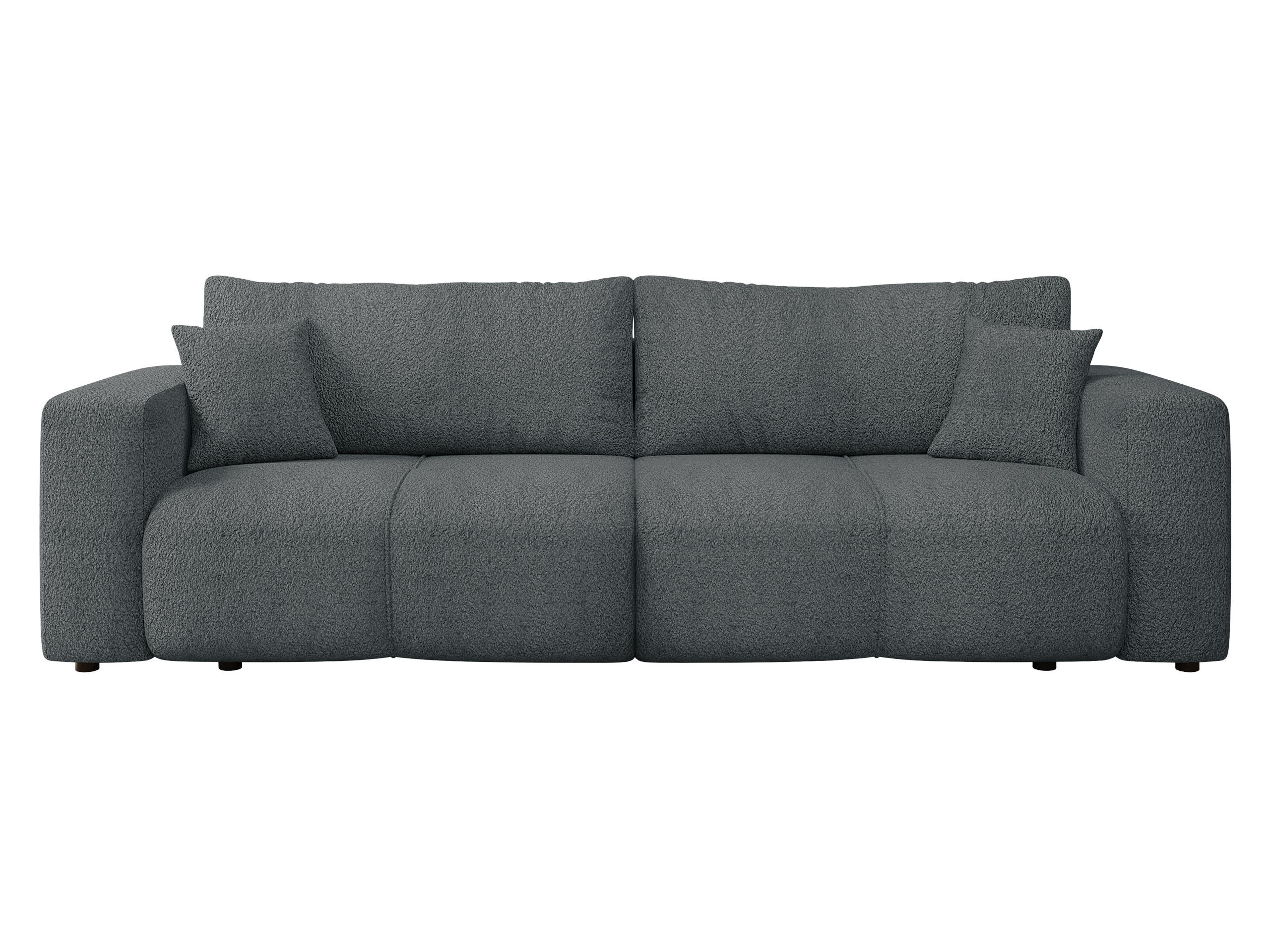 SCHLAFSOFA Furyn Boucle - Dunkelgrau/Schwarz, Holzwerkstoff/Kunststoff (248/82/92cm) - MIRJAN24