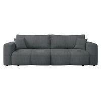 SCHLAFSOFA Furyn Boucle - Dunkelgrau/Schwarz, Holzwerkstoff/Kunststoff (248/82/92cm) - MIRJAN24
