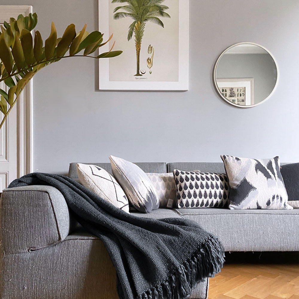 Thumbnail - Malagoon Dekokissen, Anthrazit, Textil, Mode, Füllung: Hohlfaser, Quadratisch, 50x12x50 cm, Wohntextilien, Kissen, Dekok...