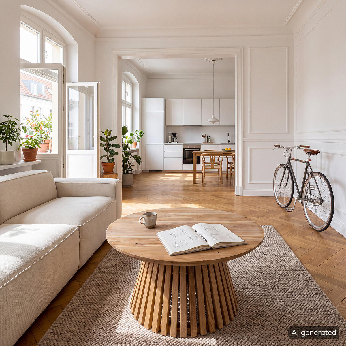 COUCHTISCH - Akazie massiv - Akaziefarben, Holz (80/80/40cm) - home24