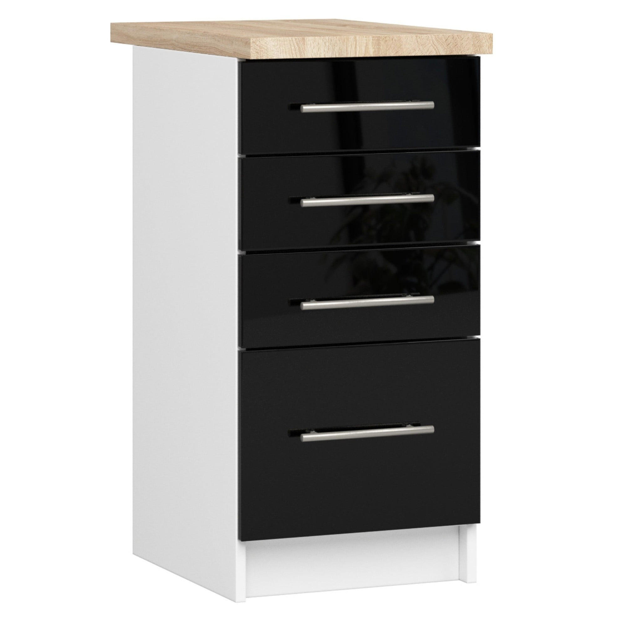 RAUMHIRSCH FURNITURE SPODNÍ SKŘÍŇKA bílá, černá lesklá 85/40/46