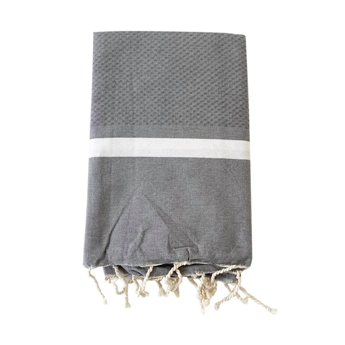 HAMAMTUCH Melissa Grau 200x200 190g/m² - Grau, Textil (200/200cm) - LE COMPTOIR DE LA PLAGE
