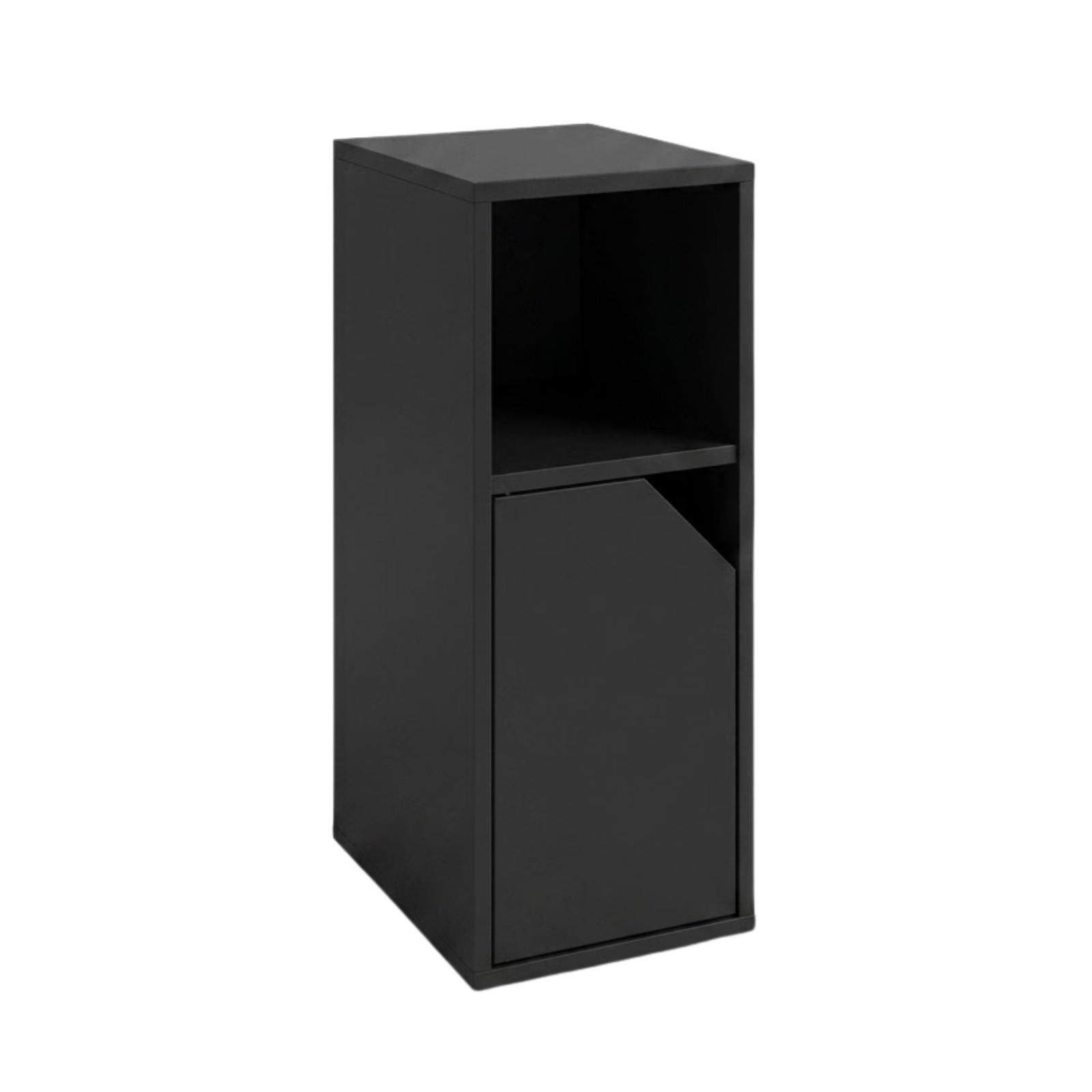 SCHRANK mit Türen 25/34/61,5 cm - Schwarz, Holzwerkstoff (34/61.5/25cm) - SCENA LIVING