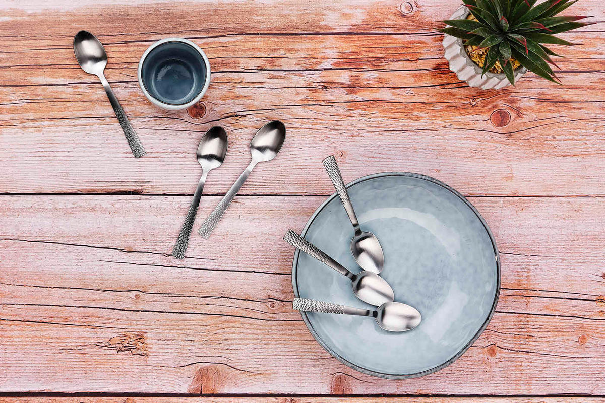 LÖFFEL 6er-Set Finn - Silber - Silberfarben, Metall - Björn