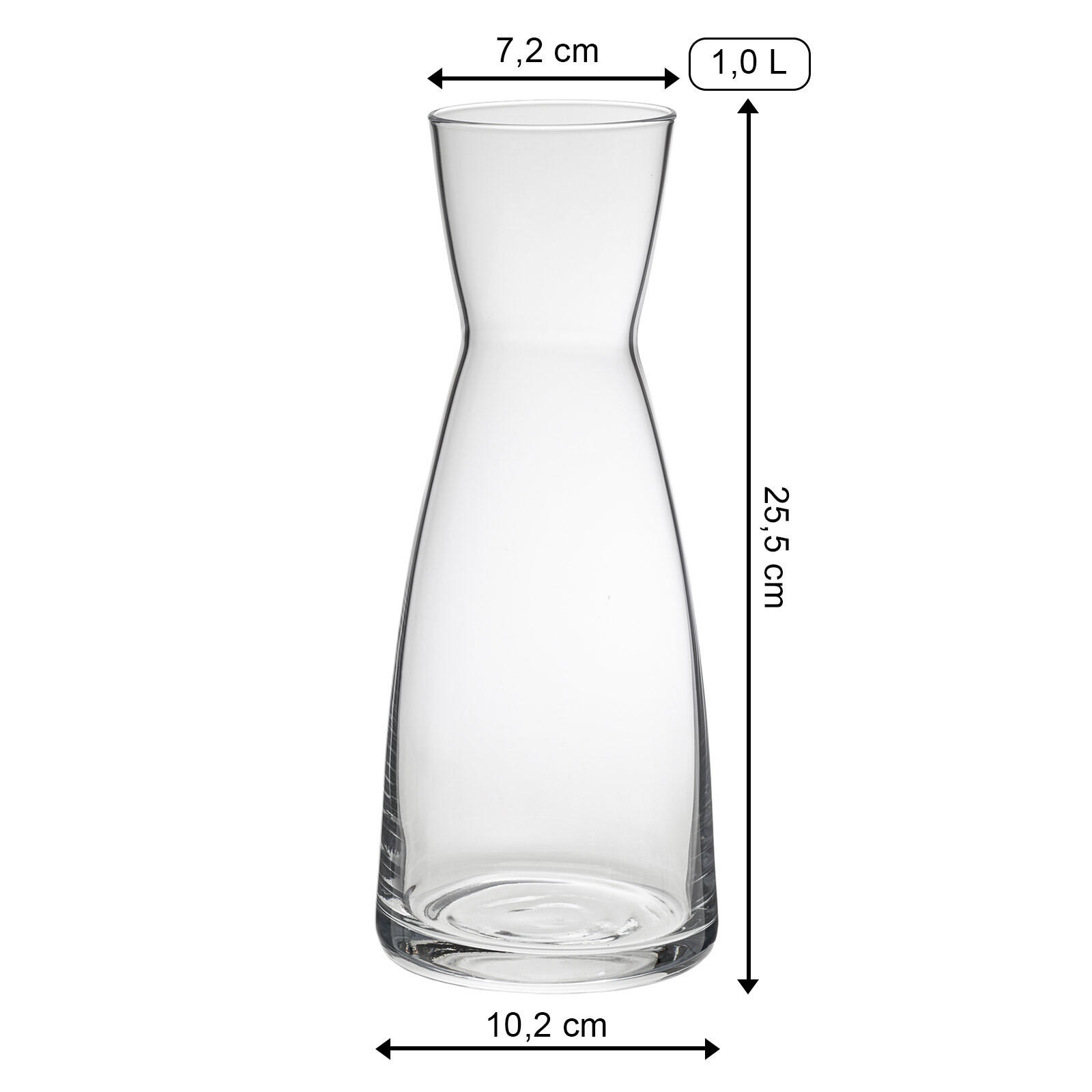 KARAFFEN YPSILON transparent 1 Liter 6er Set - Transparent, Glas (1L) - Bormioli Rocco