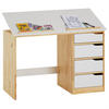 KINDERSCHREIBTISCH EMMA - Naturfarben/Weiß, Holz (114/76/55cm) - IDIMEX