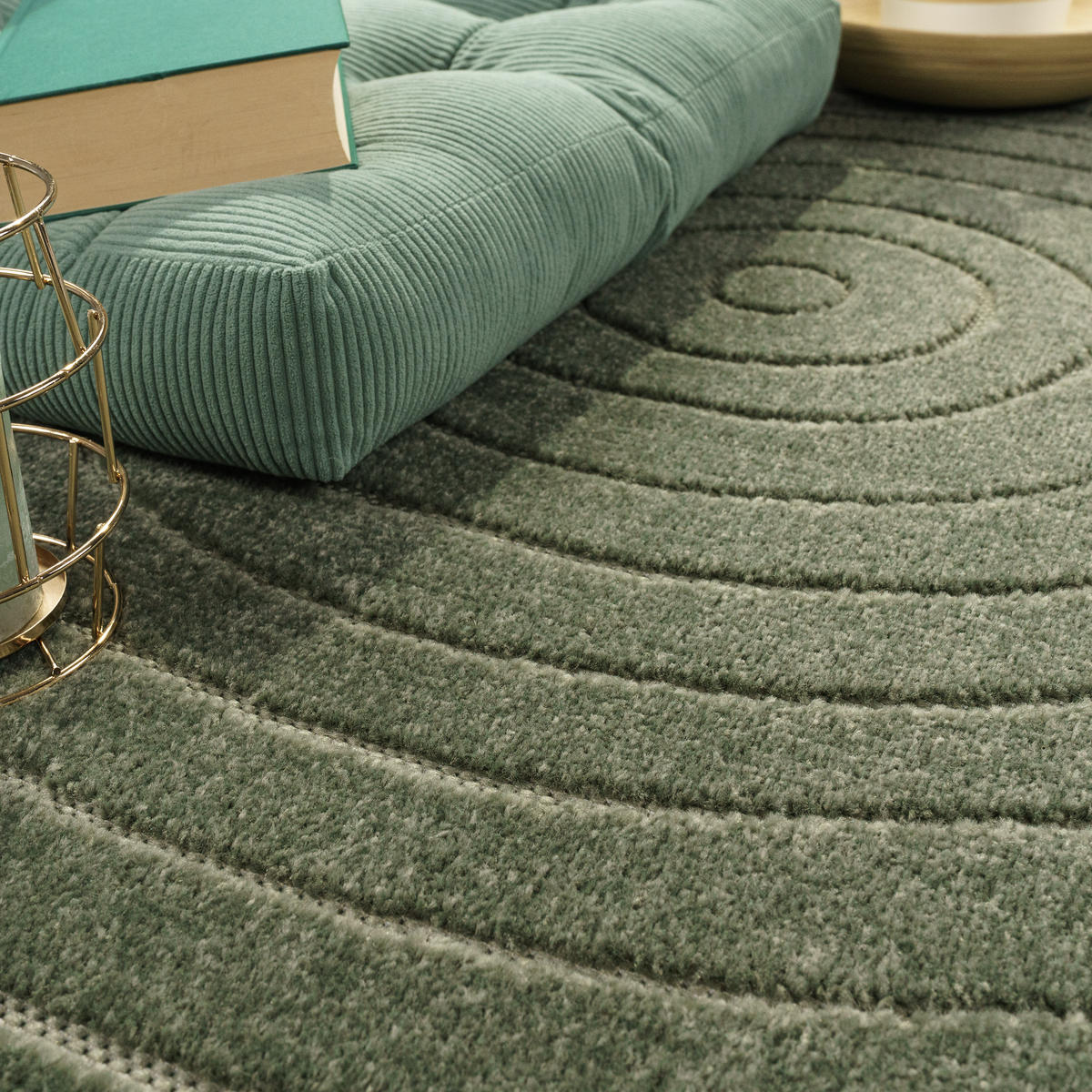 OUTDOORTEPPICH 160/160 cm Cotton 243 - Grün, Textil (160/160cm) - Paco Home