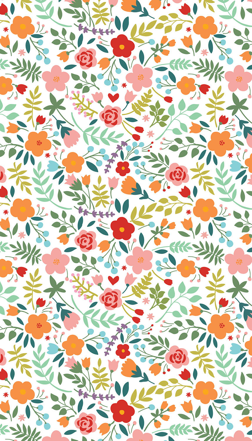 ROLLO LICHTDURCHLÄSSIG 80x140 cm Gemalte Blumen - Grün, Textil (80/140cm) - TULUP