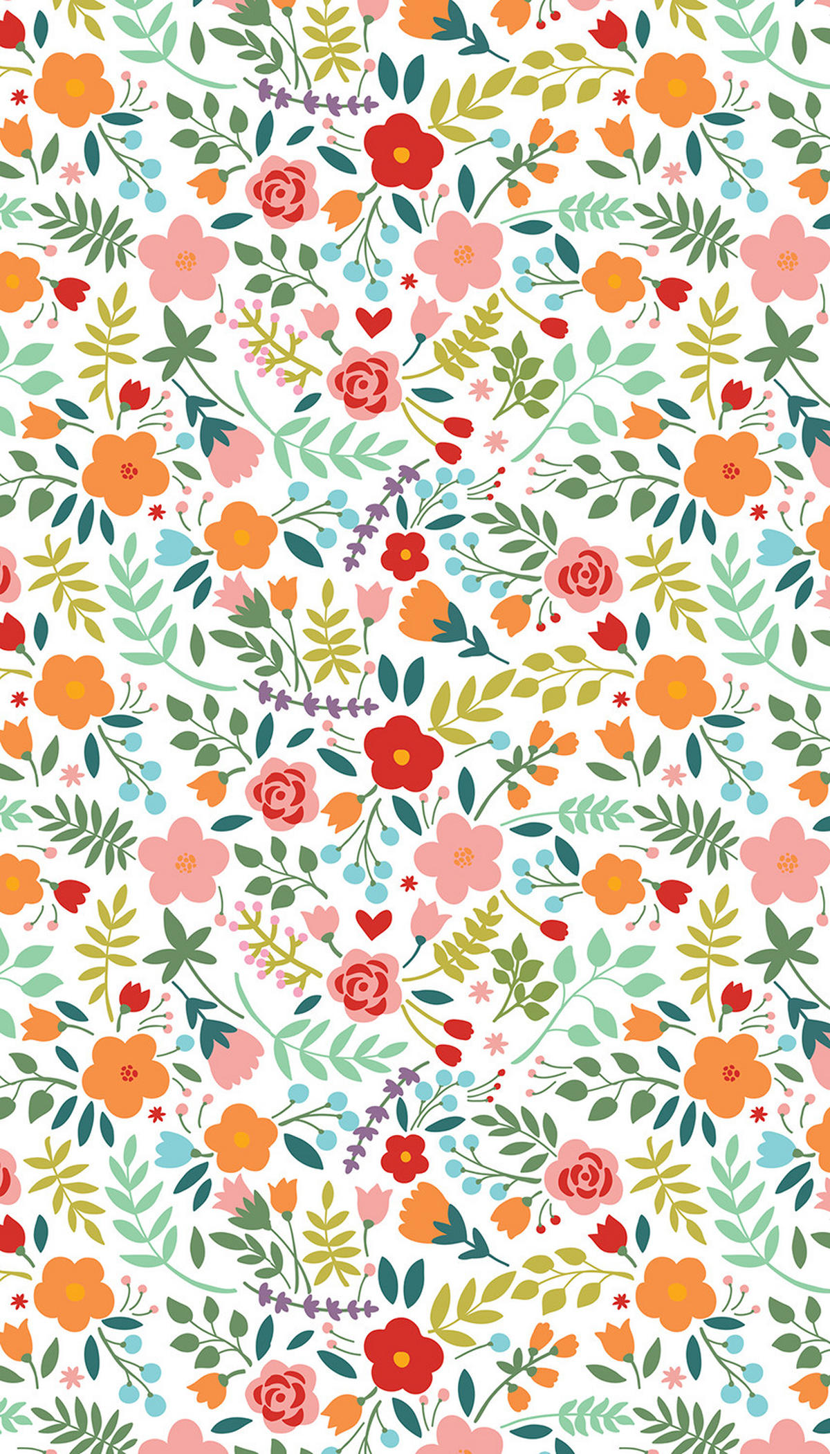 VERDUNKELUNGSROLLO 80x140 cm Gemalte Blumen - Grün, Textil (80/140cm) - TULUP