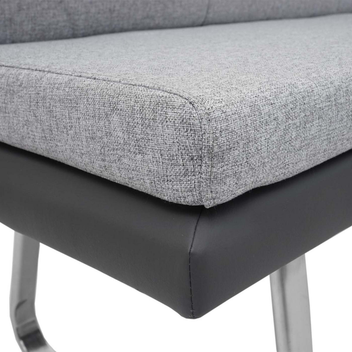 ESSZIMMER-SET Grau 2er-Set - Grau, Textil (160/98/70cm) - MCW