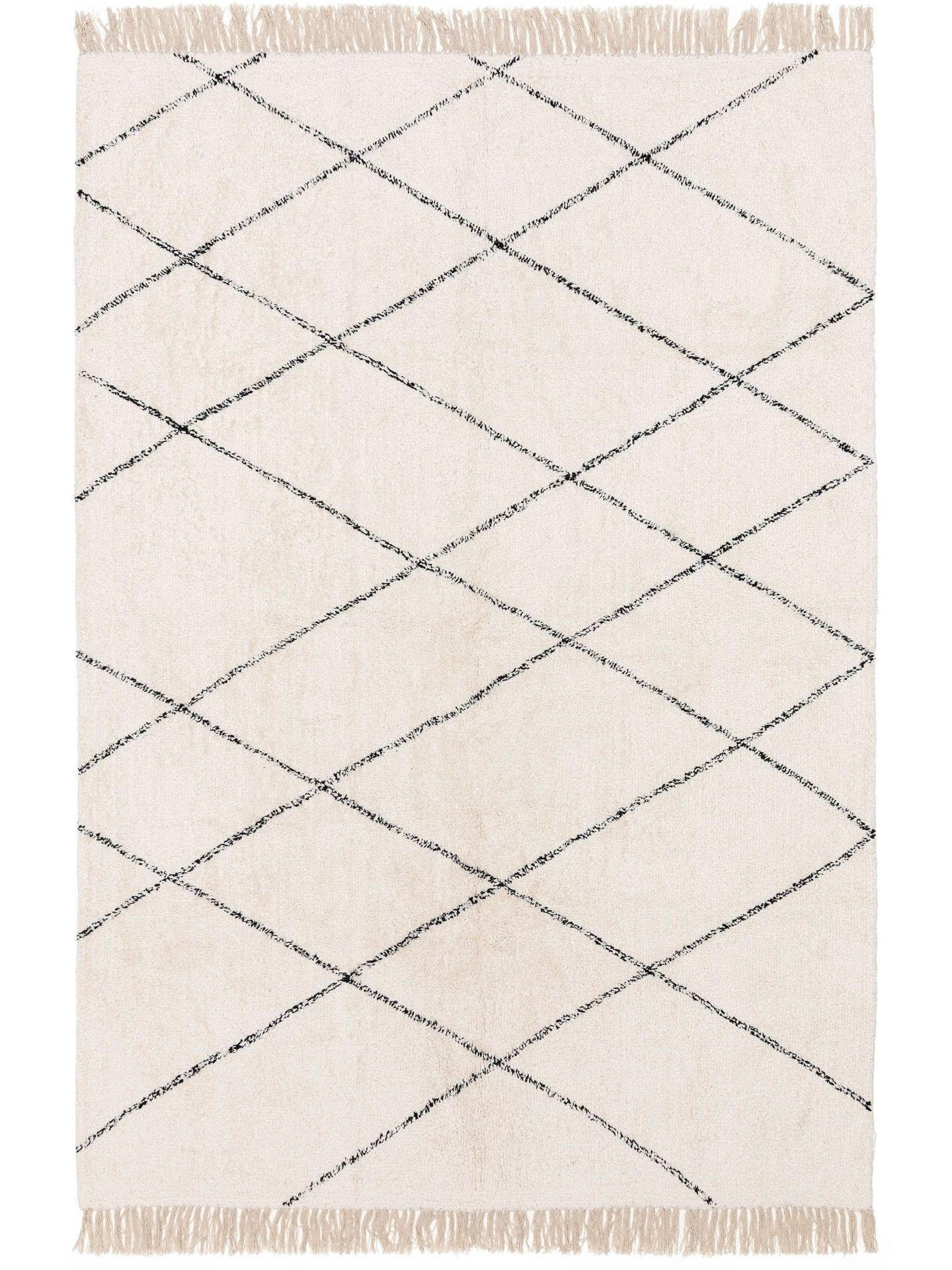 KUNSTLOFT PRATELNÝ bavlněný koberec Naomi Krémová 160x230 cm