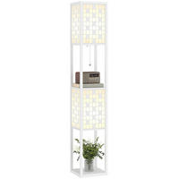 STEHLAMPE mit Fußschalter, Weiß - Weiß, Kunststoff (26/26/155.5cm) - HOMCOM