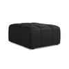 POUF Kunstleder Schwarz - Schwarz, Holzwerkstoff/Kunststoff (75/41/90cm) - Makamii