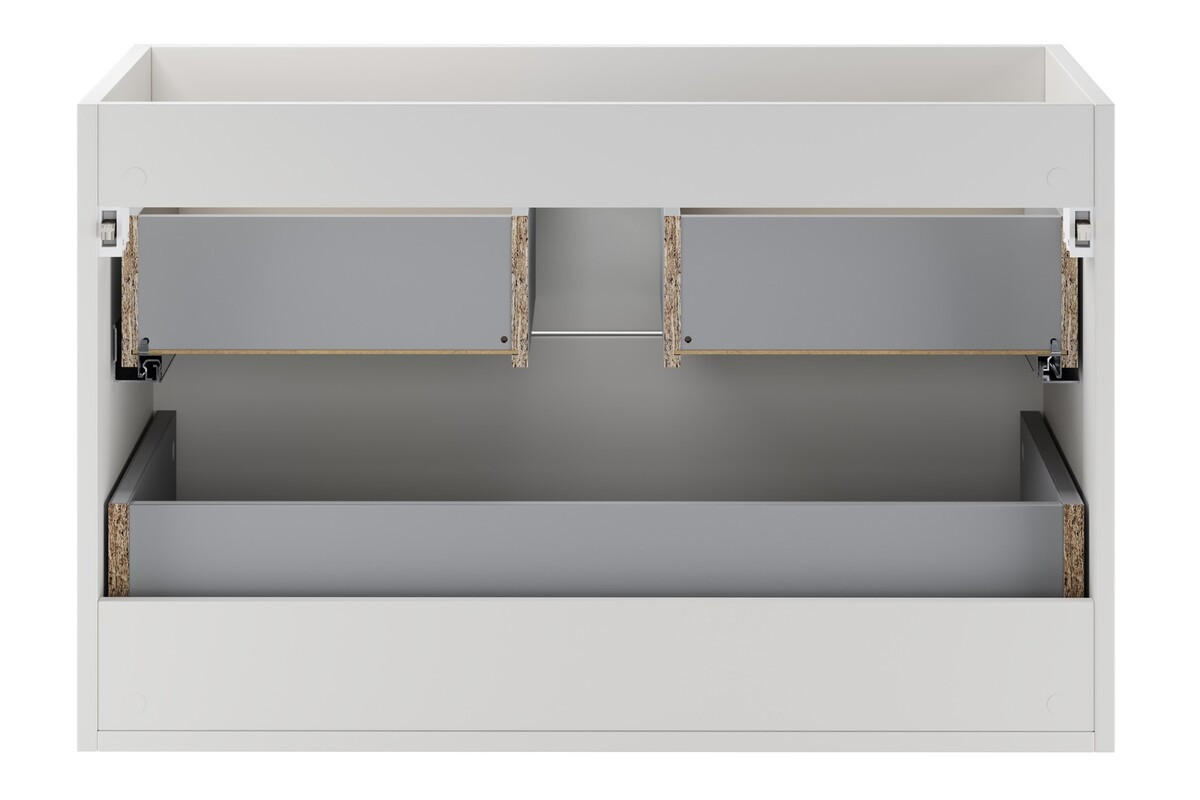 WASCHTISCHKOMBI 80 cm 2Teile - Aster White A BM423 in Weiß/Matt - Weiß, Holz (80/50/46cm)