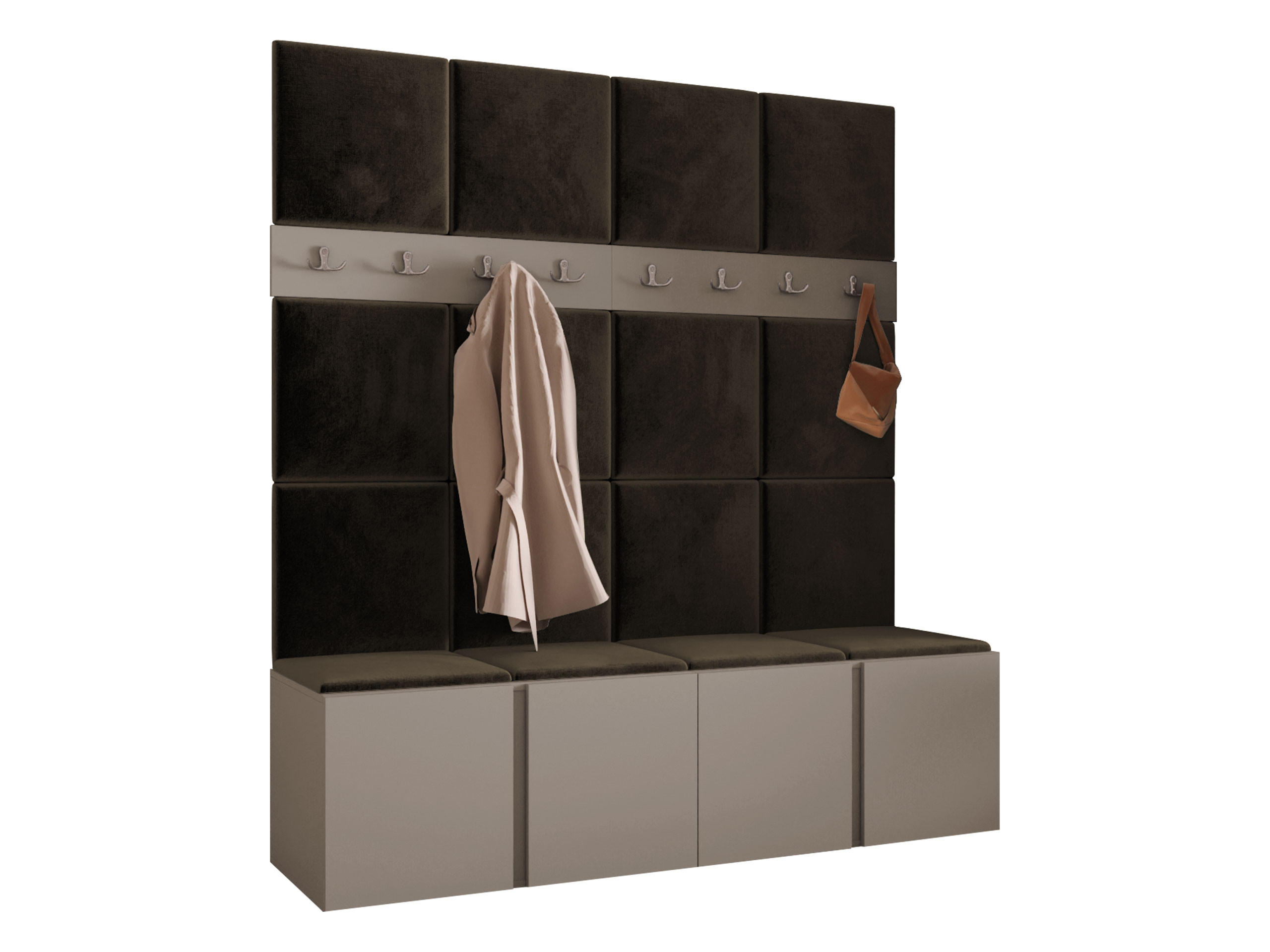 Mirjan24 Garderoben-Set Kaschmir, Braun 168x186x46 cm