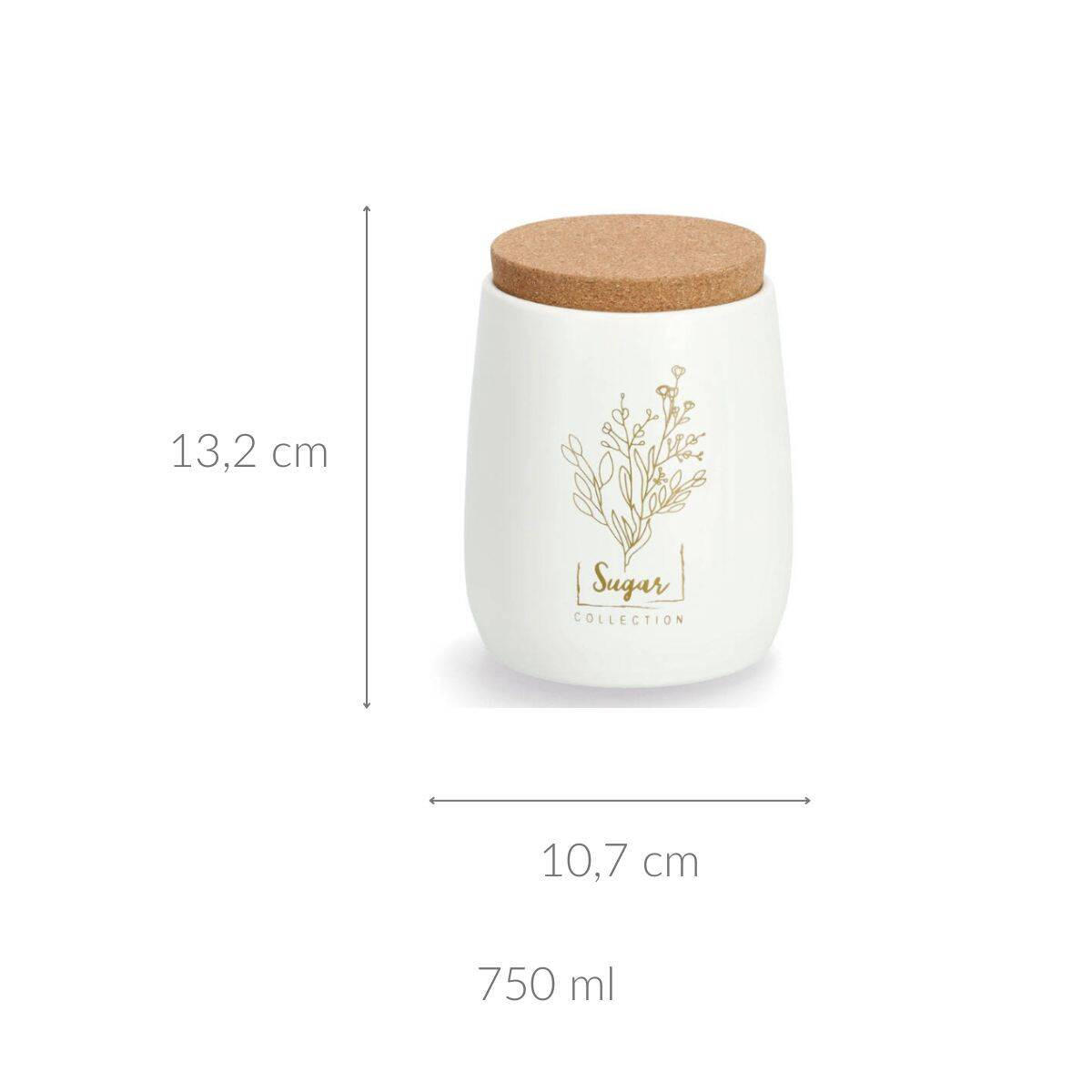 DOSE Sugar 750 ml - Weiß, Metall (10.7/13.2/10.7cm)