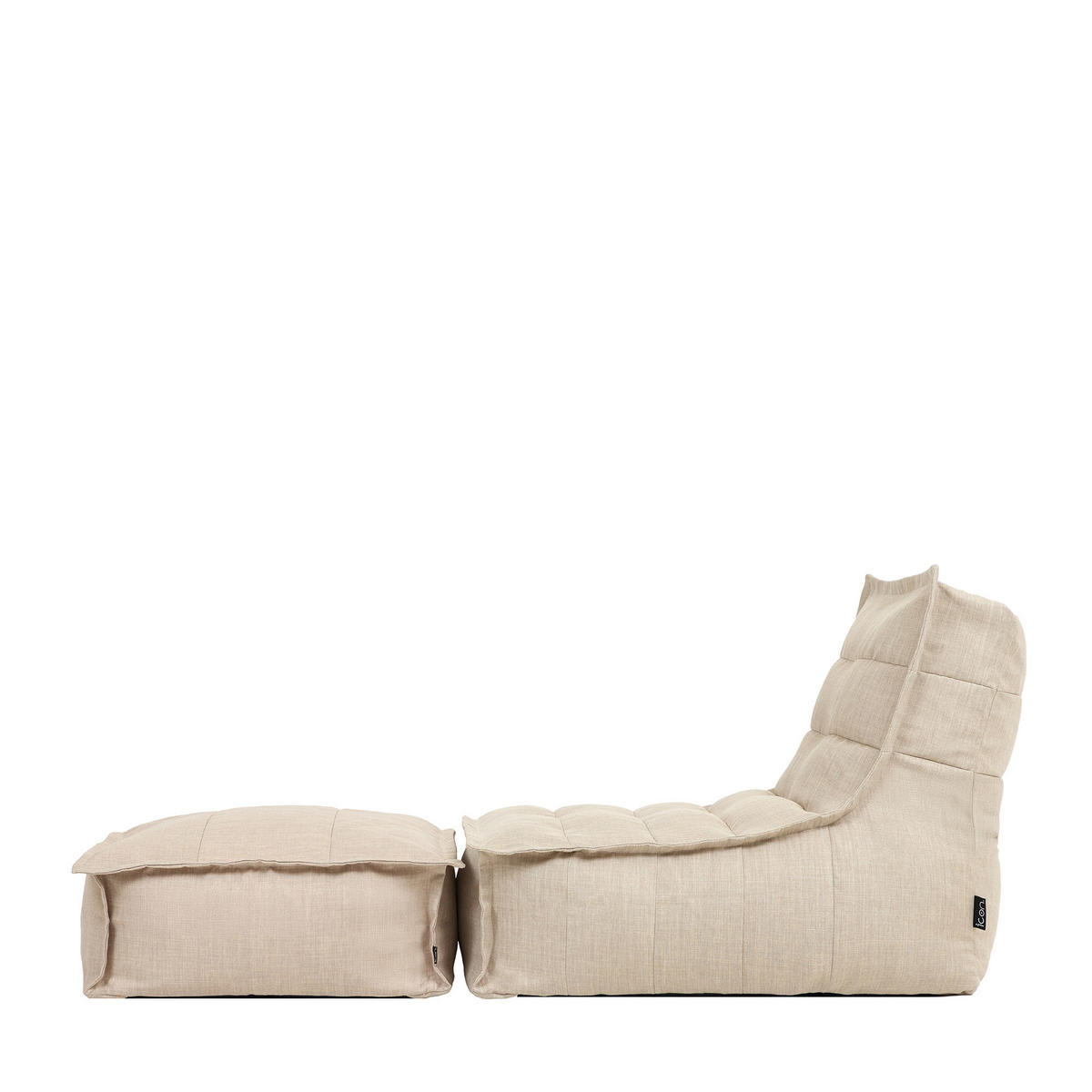 OUTDOORSITZSACK Skandi mit Hocker - Beige, Kunststoff/Textil (75/75/96cm) - icon