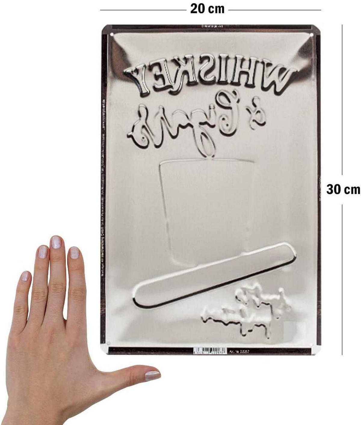 BLECHSCHILD 20/30 cm Open Bar Whiskey - Multicolor, Metall (20/30/0.2cm) - Nostalgic-Art