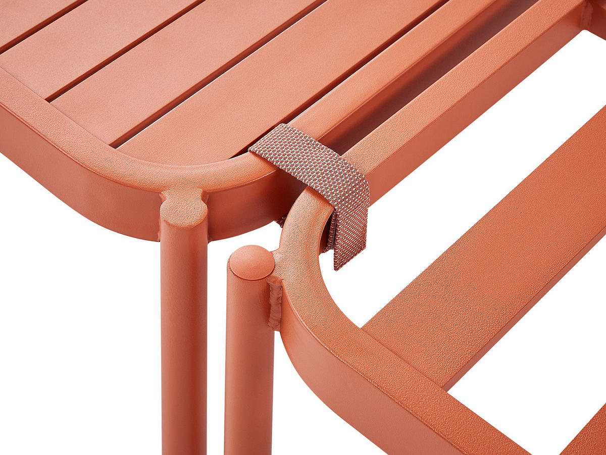 LOUNGE SET 2-Sitzer modular Orange Terracina - Orange, Metall - Beliani
