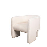 SESSEL aus Teddy Stoff, weiß - Weiß, Textil (69/67/69cm) - Giga Meubel