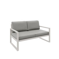 GARTENSOFA 2 Sitzer Madera 146x80cm, kaschmir, beige - Kaschmir/Beige, Kunststoff/Metall (146/86/80cm) - Margaret Hadas24